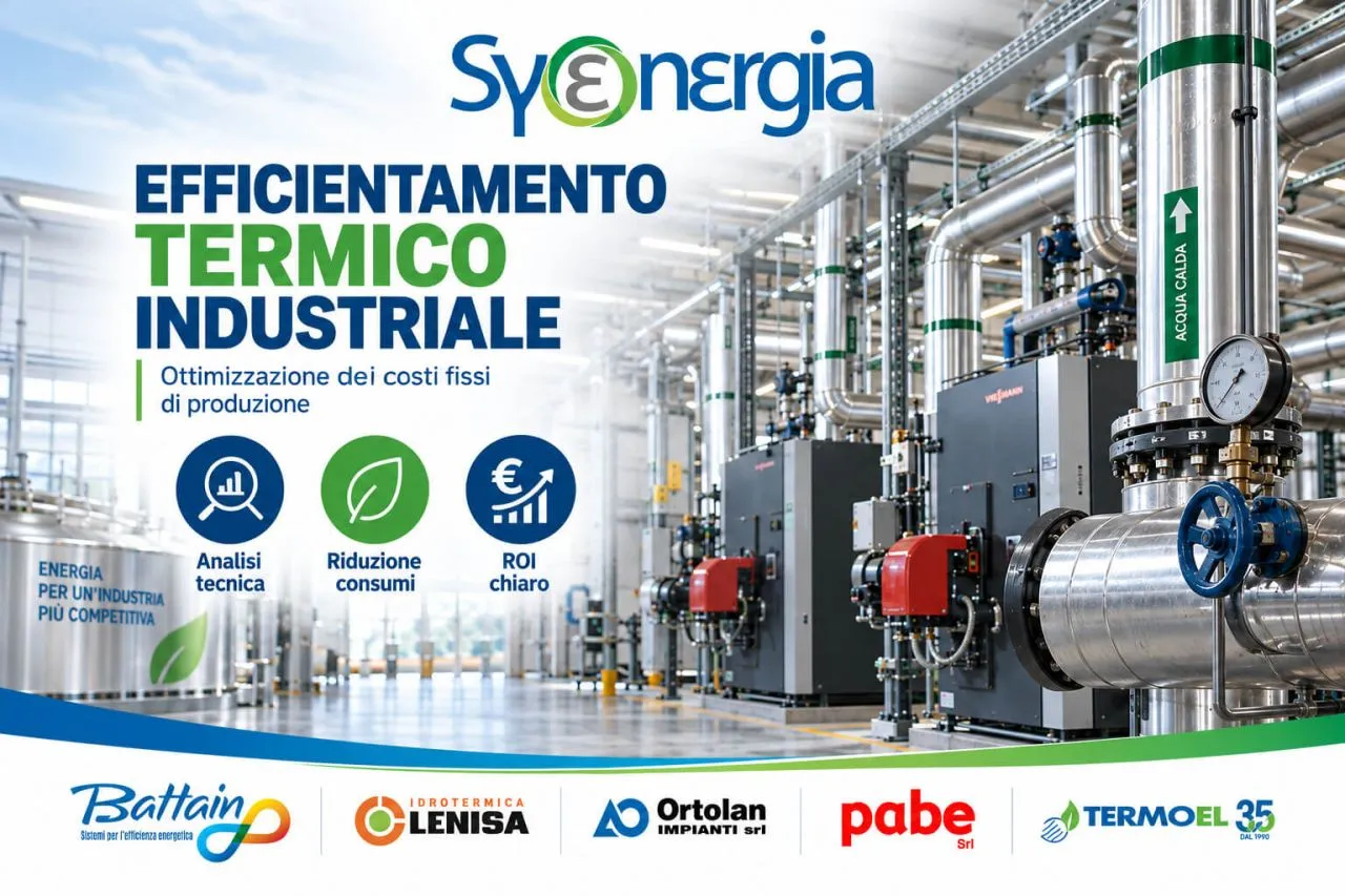 Efficientamento termico industriale: ottimizzazione dei costi fissi di produzione Syenergia